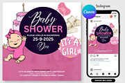 7 Baby Shower Flyer Bulndle | Canva, a Graphic by graphicforest (Thumbnail 8 of 9)