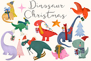 Christmas Dinosaur Illustrations, an Illustration by KJP Designs (Thumbnail 1 of 7)