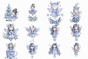 Christmas  whimsical fairy clipart, an Illustration by cherrydesign (Thumbnail 2 of 3)