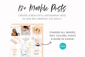 Marble Instagram Puzzle Template