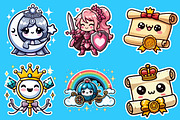 Princess Sticker Clipart, an Illustration by DreamCafeArt (Thumbnail 3 of 5)