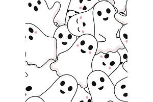 Cute Halloween ghost pattern