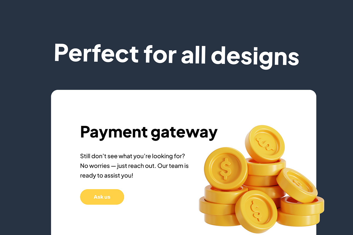 Coins 3D Icon Pack, an Object 3D Model by Nate Studios (Photo 4 of 6)
