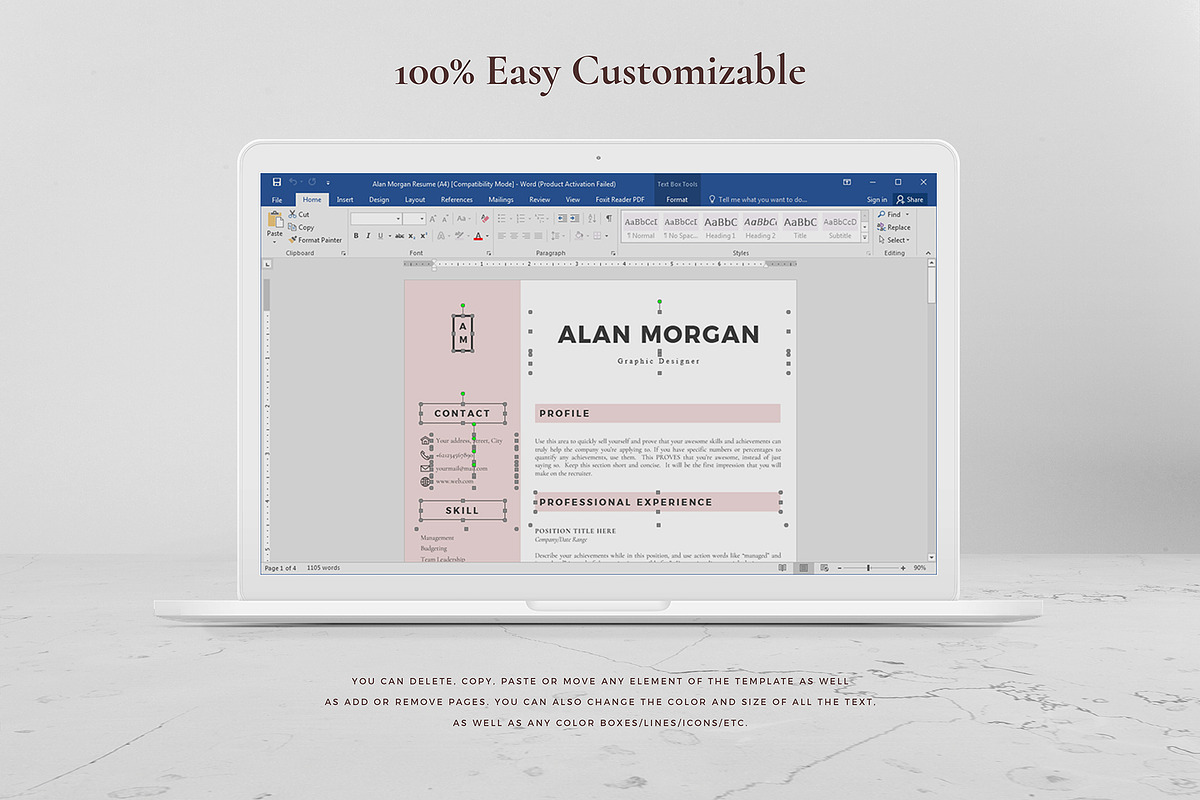 Resume Template 4 Page - Rose, a Resume Template by Aprilea (Photo 5 of 6)