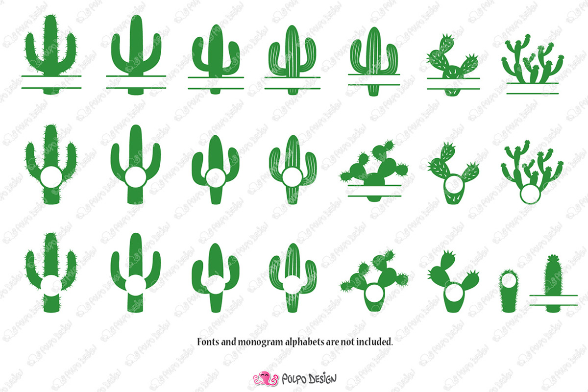 Cactus Monogram SVG, an Object Graphic by PolpoDesign (Photo 5 of 5)