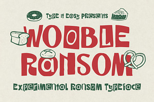 ST Wooble Ransom – Experimental Font, a Sans Serif Font by Type it Easy