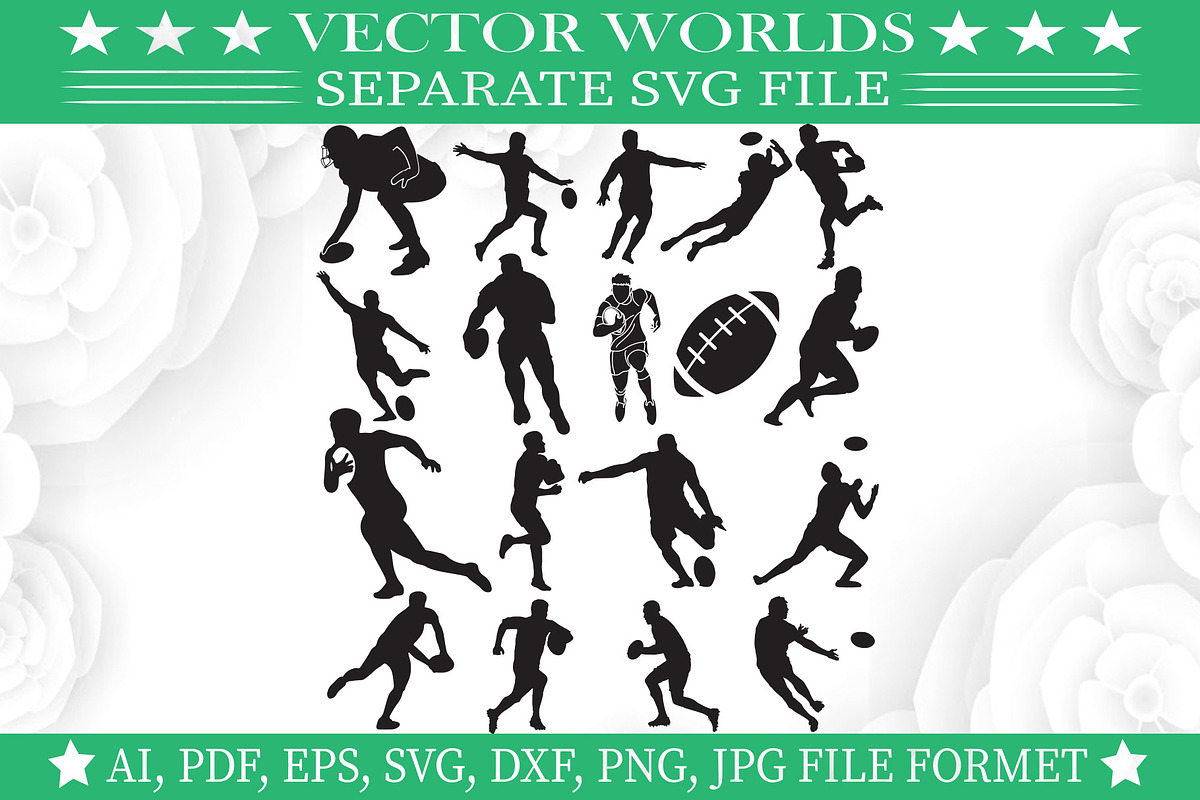 Rugby Svg, Ball, Sports Svg, an Object Graphic by VectorWorlds (Photo 3 of 3)