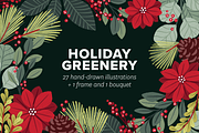 Holiday Greenery Illustrations, an Illustration by rabeccky (Thumbnail 1 of 5)