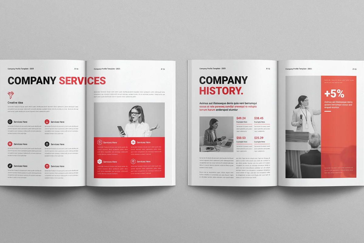 Company Profile Brochure Template, a Brochure Template by E-Type (Photo 5 of 13)