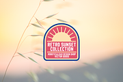 Retro Sunset Badge/Logo Collection, an Icon by Kuya Carthy Art + Design (Thumbnail 4 of 4)