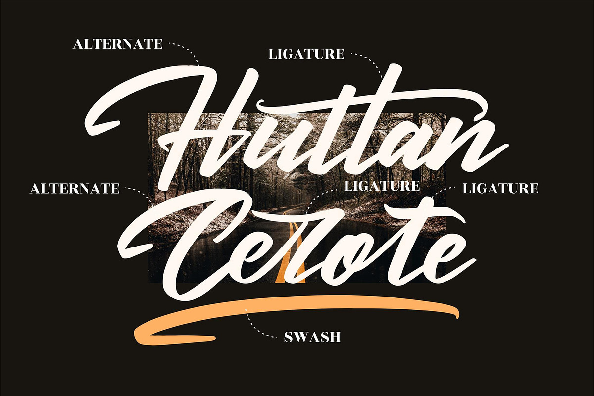Huttan Cerote Script Font LS, a Script Font by GranzCreative (Photo 2 of 16)