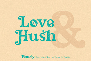 Piassey - Rough Serif Font