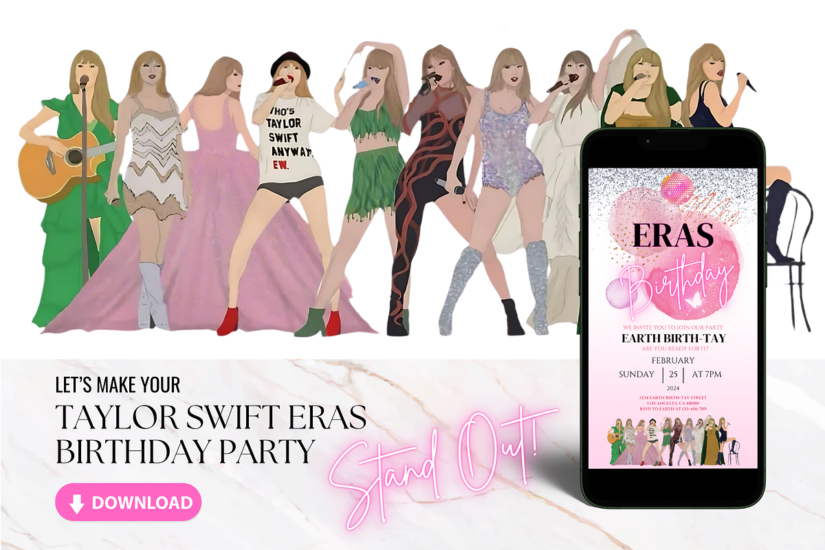 Taylor Swift Birthday Invitation, an Invitation Template by Earth5168 (Photo 9 of 10)