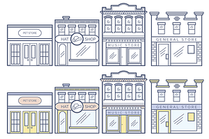 13 Business Buildings Vector