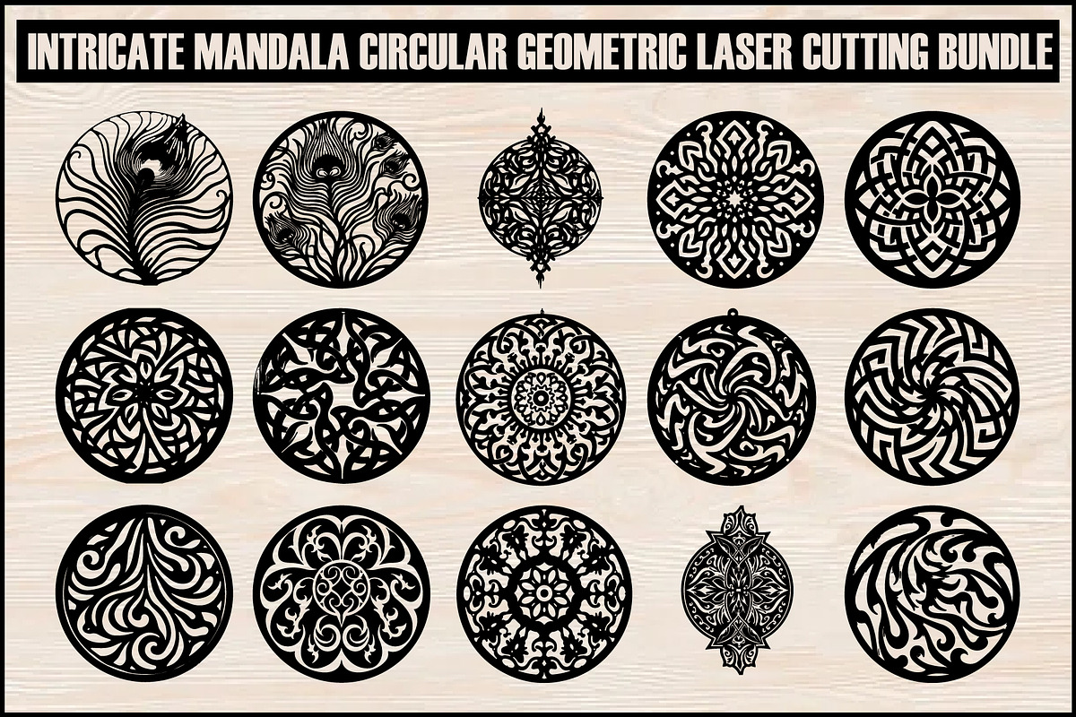 Circular Geometric Laser Cutting Bun, an Object Graphic by BIPLOB EXPERT (Photo 1 of 17)