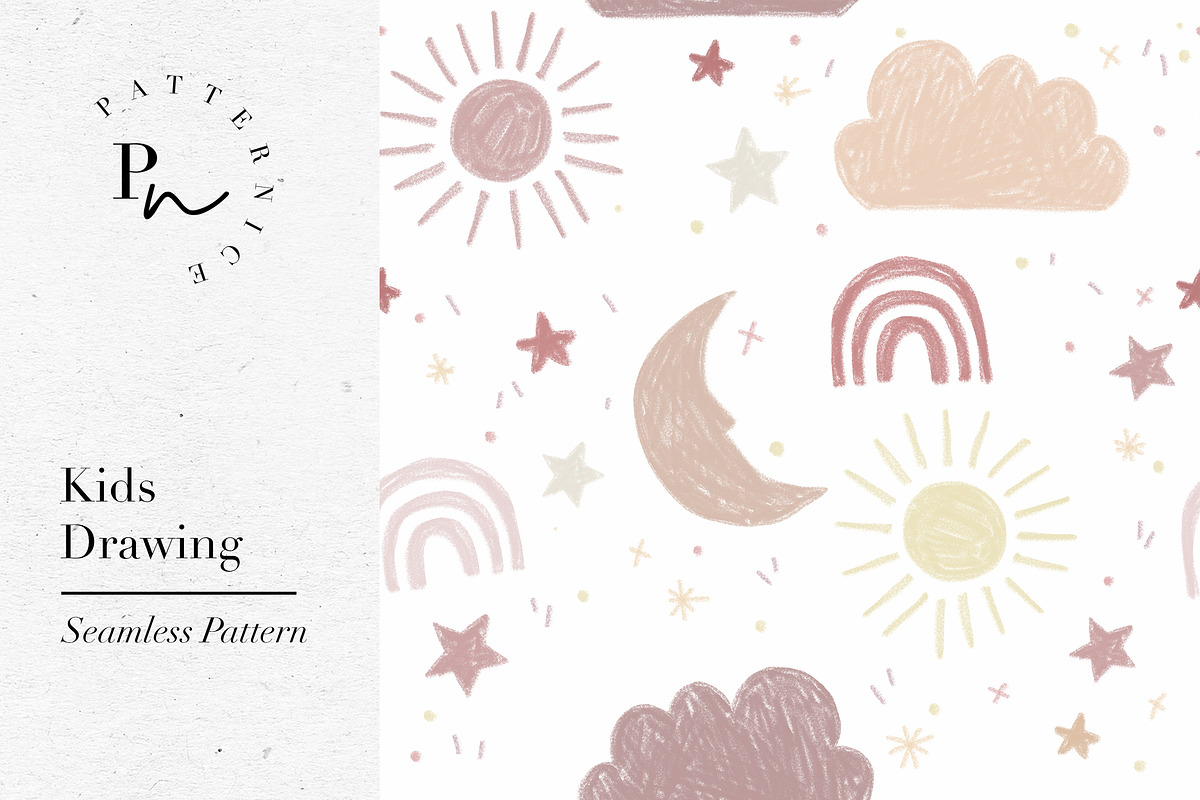 p a t t e r n / kids drawing, a Pattern Graphic by KruthDesign
