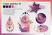Celestial garden, Mystical clipart, an Object Illustration by Tatyana_Zenartist (Thumbnail 2 of 14)
