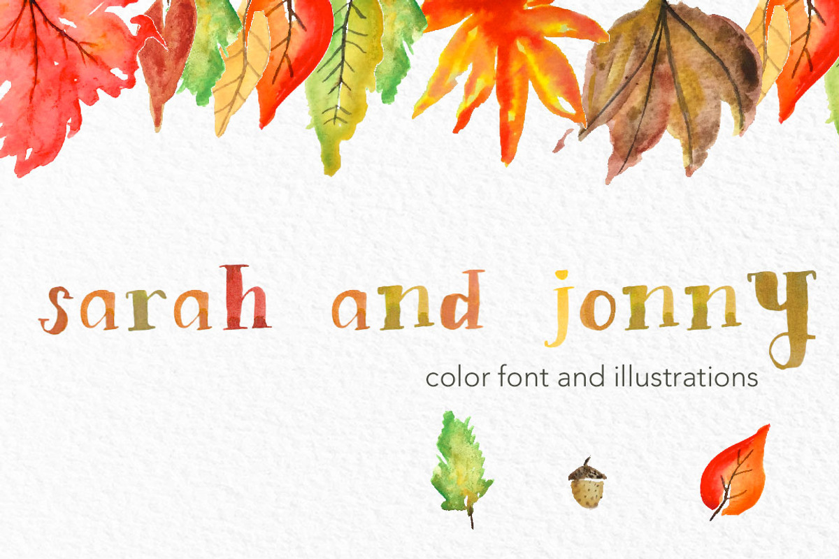 Sarah & Jon Watercolor Font