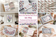 Watercolor Minimal Thin Floral, a Decorative Illustration by ForhadGFX (Thumbnail 1 of 12)