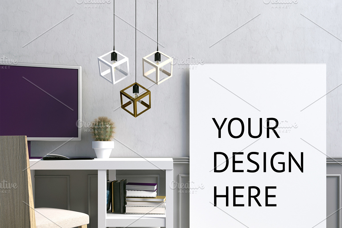 10 workplace poster mock up, a Print Template by ChromiumHeart (Photo 3 of 11)