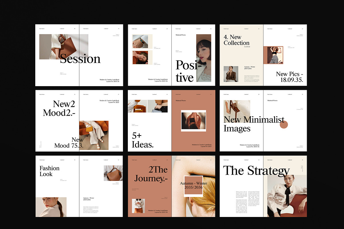 Minimalist Lookbook Template, a Magazine Template by DesignCrest (Photo 15 of 15)
