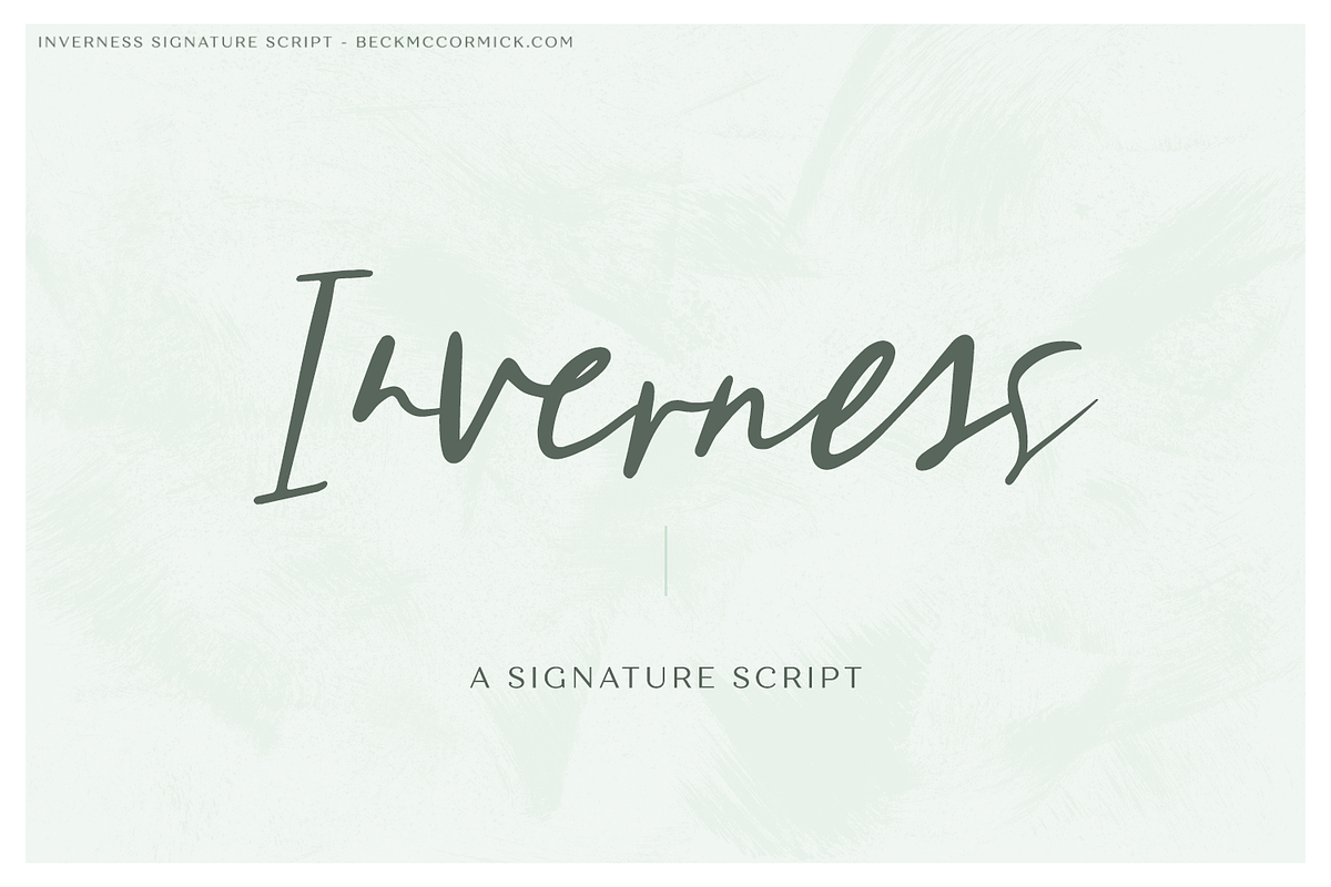 Inverness Script, a Script Font by Beck McCormick (Photo 1 of 11)