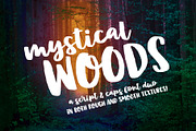 Mystical Woods: script and caps duo, a Script Font by Missy Meyer (Thumbnail 1 of 7)