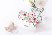 Watercolor flowers Pink & Marsala, an Illustration by Larisa Maslova (Thumbnail 14 of 14)