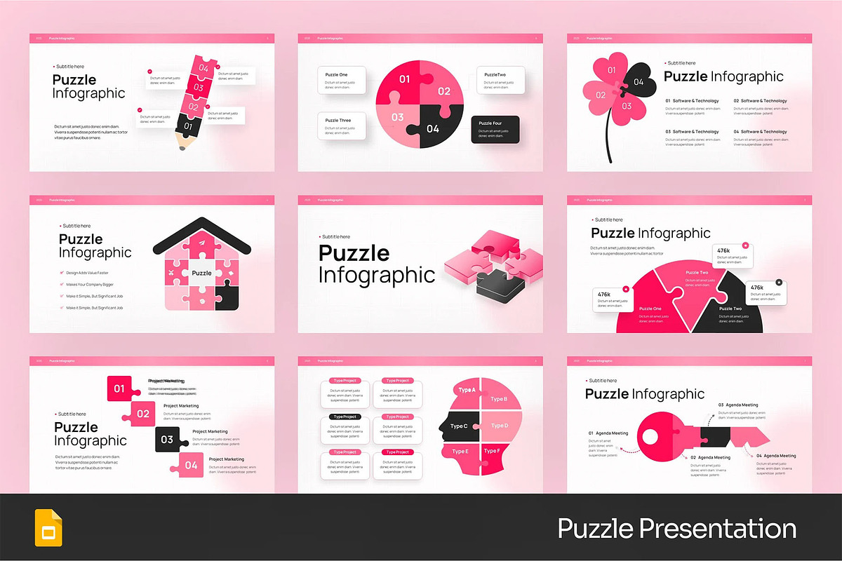 Puzzle Infographic GSLides, PPoint, a Presentation Template by Fit-tee (Photo 1 of 4)