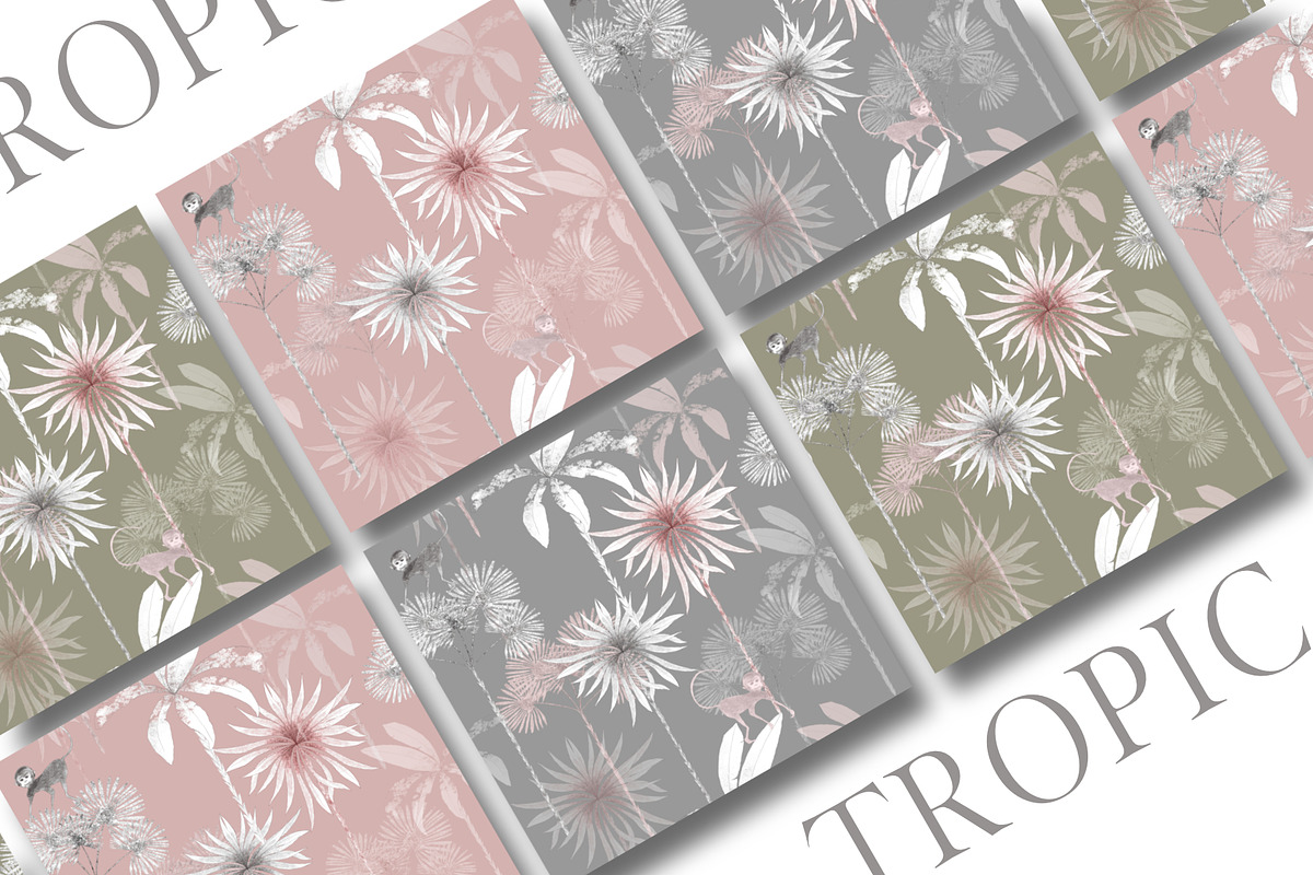Tropic, Luxury Tropical Pattern, a Pattern Graphic by Nocito Design