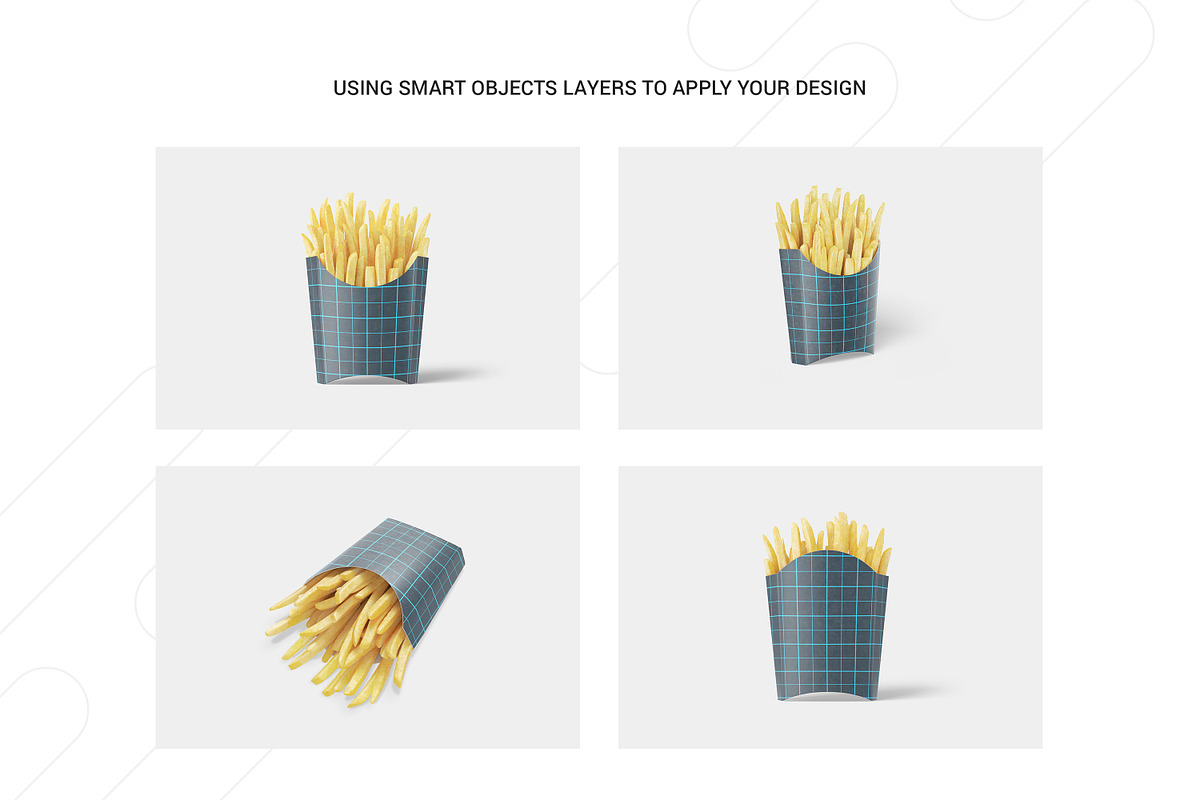 French Fries Packaging Mockup, a Packaging Mockup by Seven Lights (Photo 3 of 19)