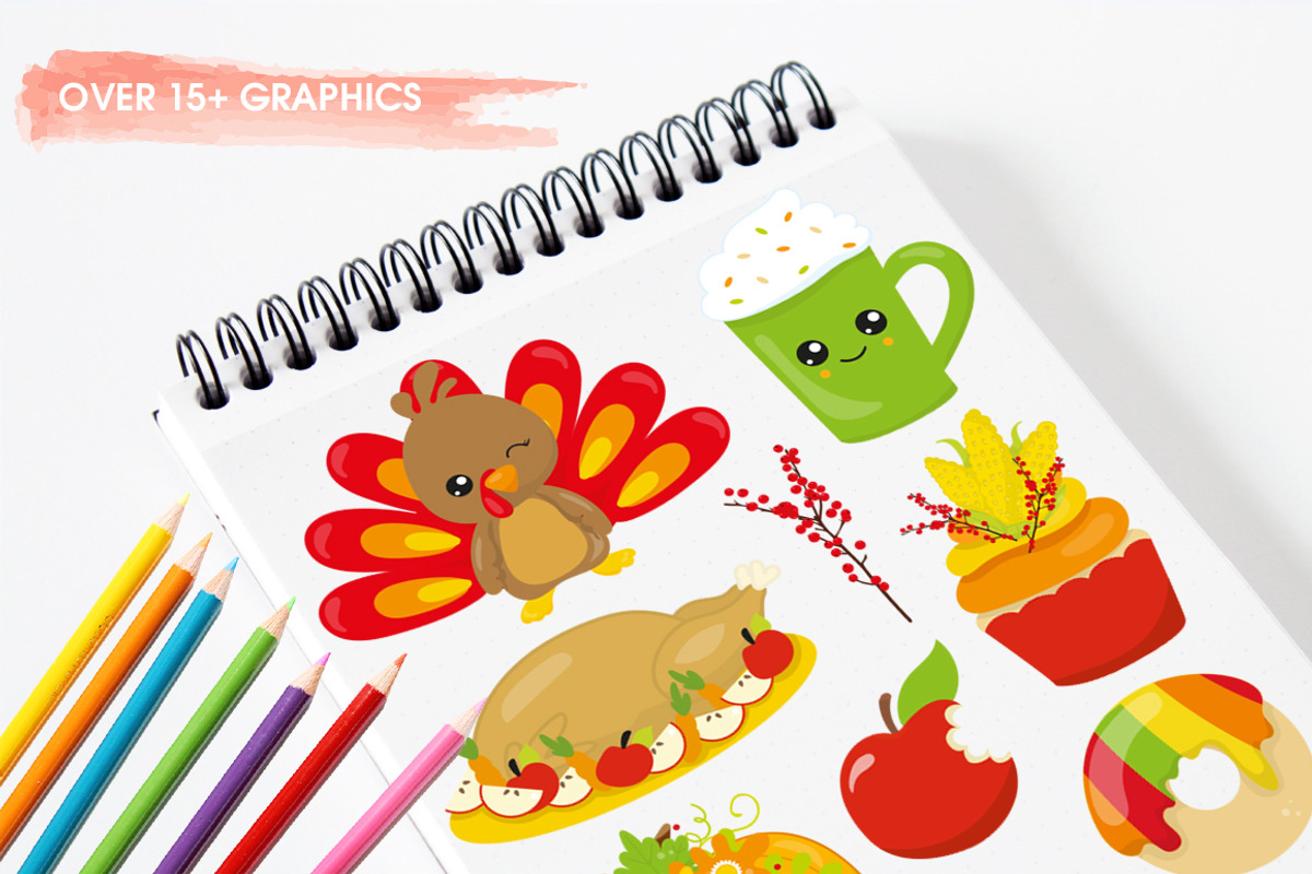Thanksgiving Foods, a Food Illustration by PrettyBundles (Photo 3 of 5)