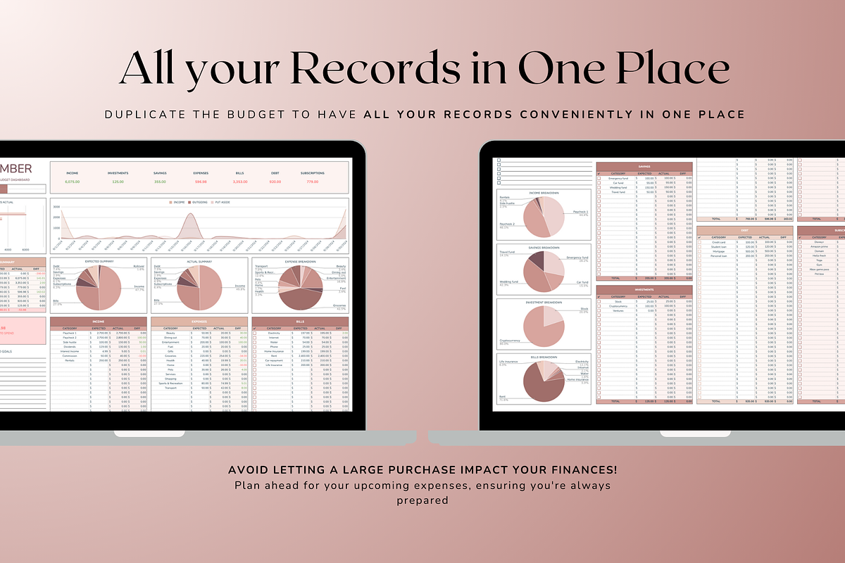 Standard Monthly Budget - Neutral, a Templates & Theme by The Creative Plans co (Photo 8 of 10)