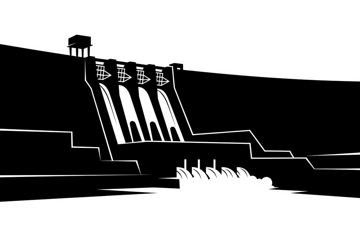 Hydroelectric Dam Power Silhouette, an Illustration by musafir_fashion (Photo 2 of 16)