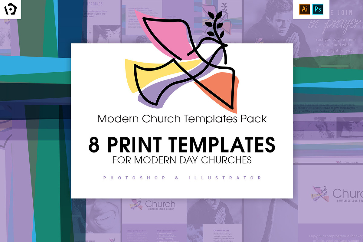 Modern Church Templates Pack, a Flyer Template by BrandPacks (Photo 1 of 14)