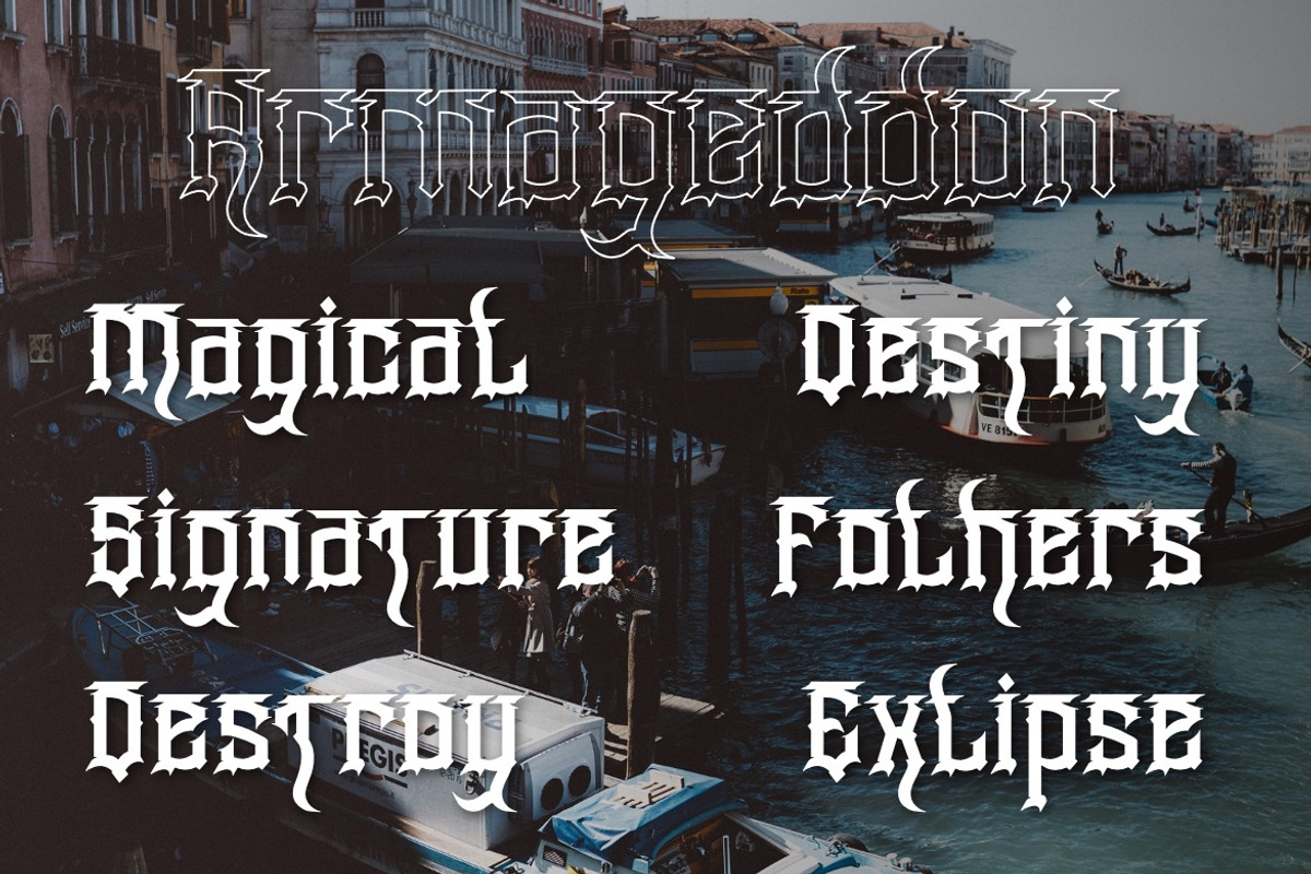 Wangor Asfrac - Modern Blackletter, a Blackletter Font by Dhabee (Photo 13 of 15)