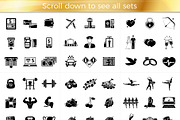 Mega Black Icons Pack - EPS, PNG, an Icon by Tashal (Thumbnail 5 of 8)