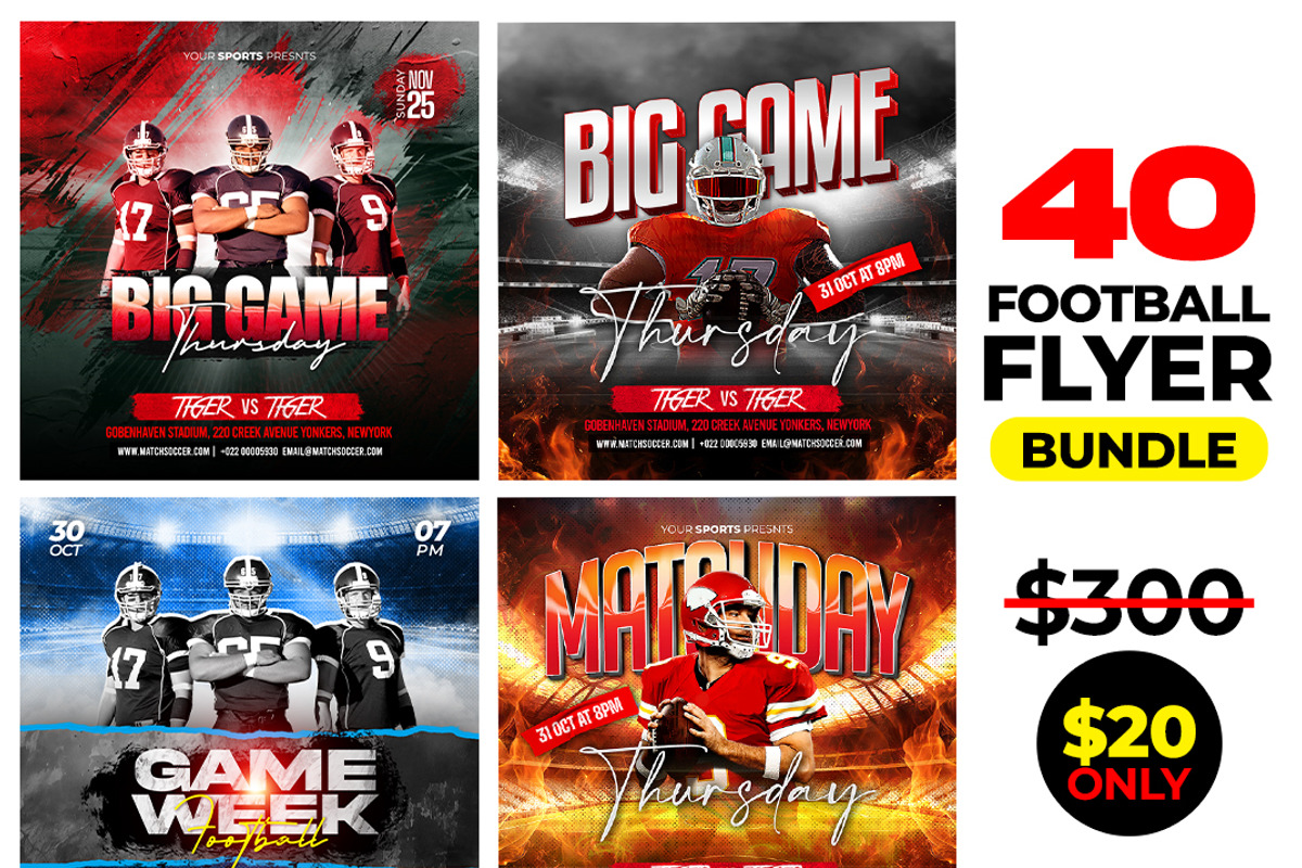40 Football Game Day Flyer Template preview 4