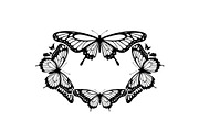 Butterfly Floral Vintage Frame Bundl, an Illustration by Creativeshirt (Thumbnail 50 of 51)