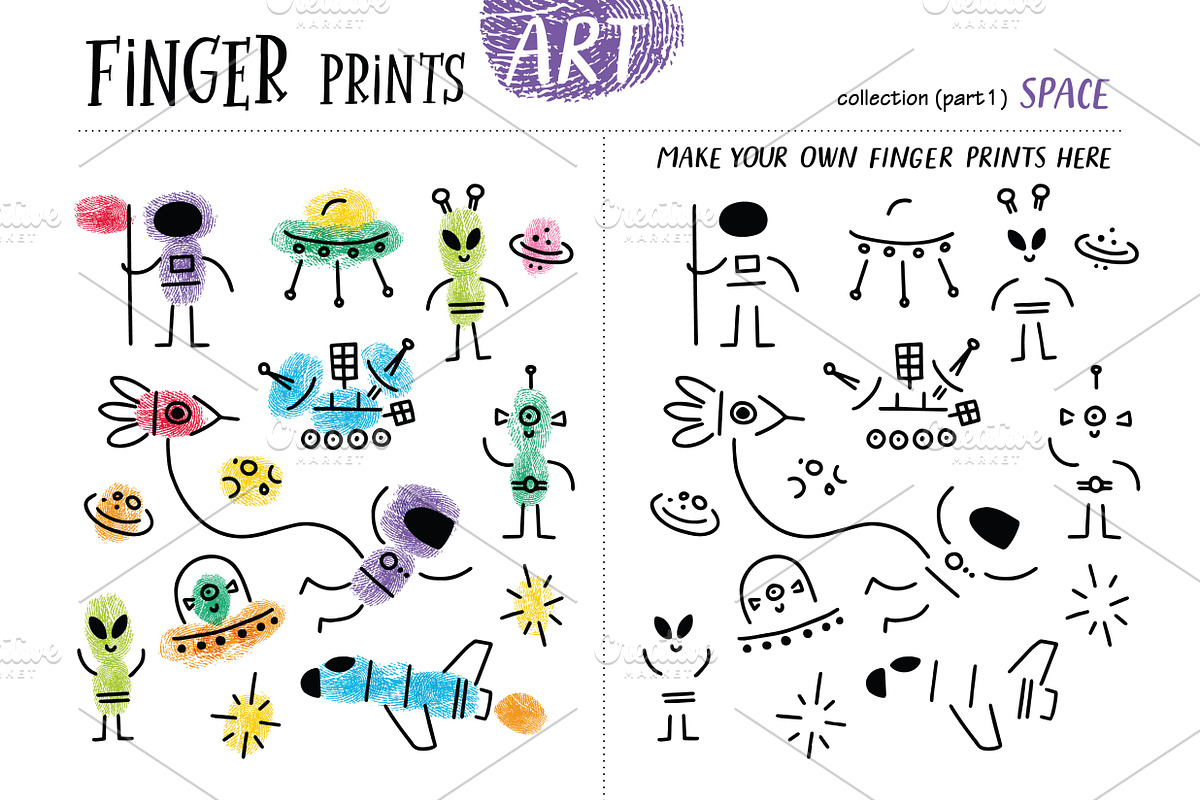 Finger prints ART (part 3), an Animal Illustration by Alena Razumova (Photo 11 of 12)