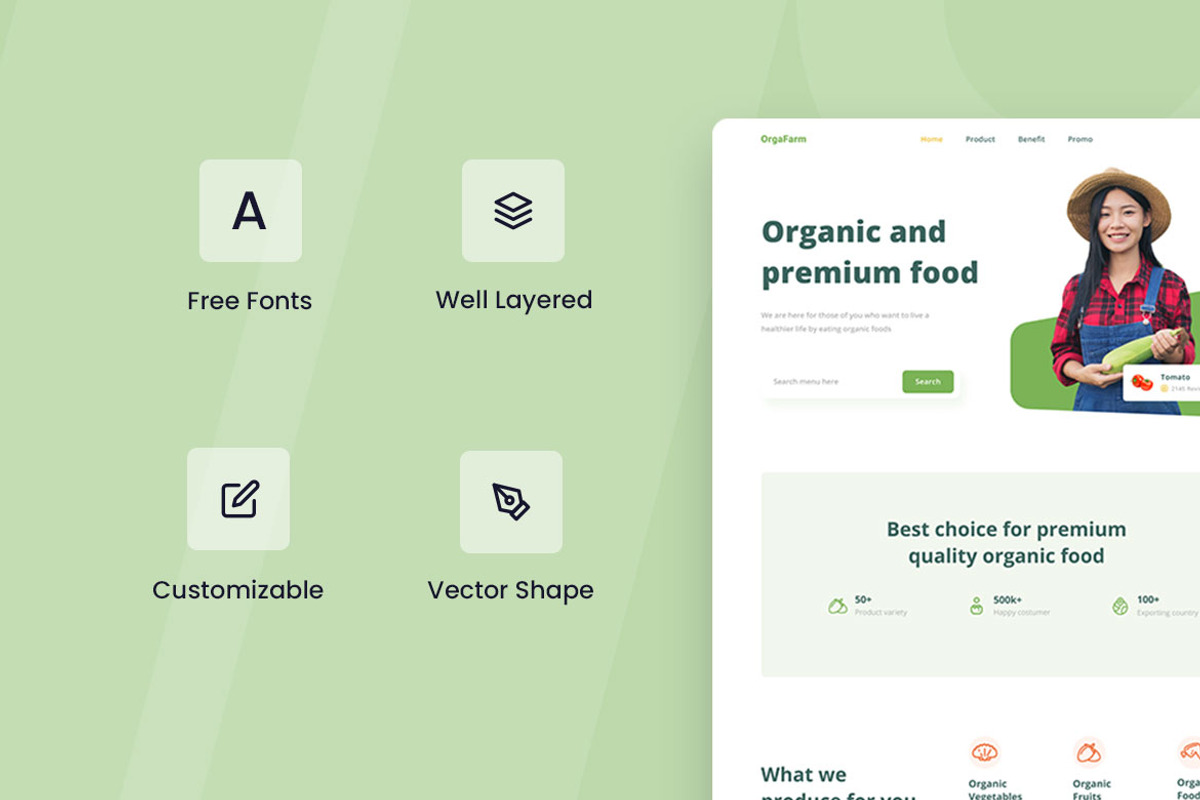 Organic Farm Web Design, a Wireframe Template by INSPR STD (Photo 3 of 6)