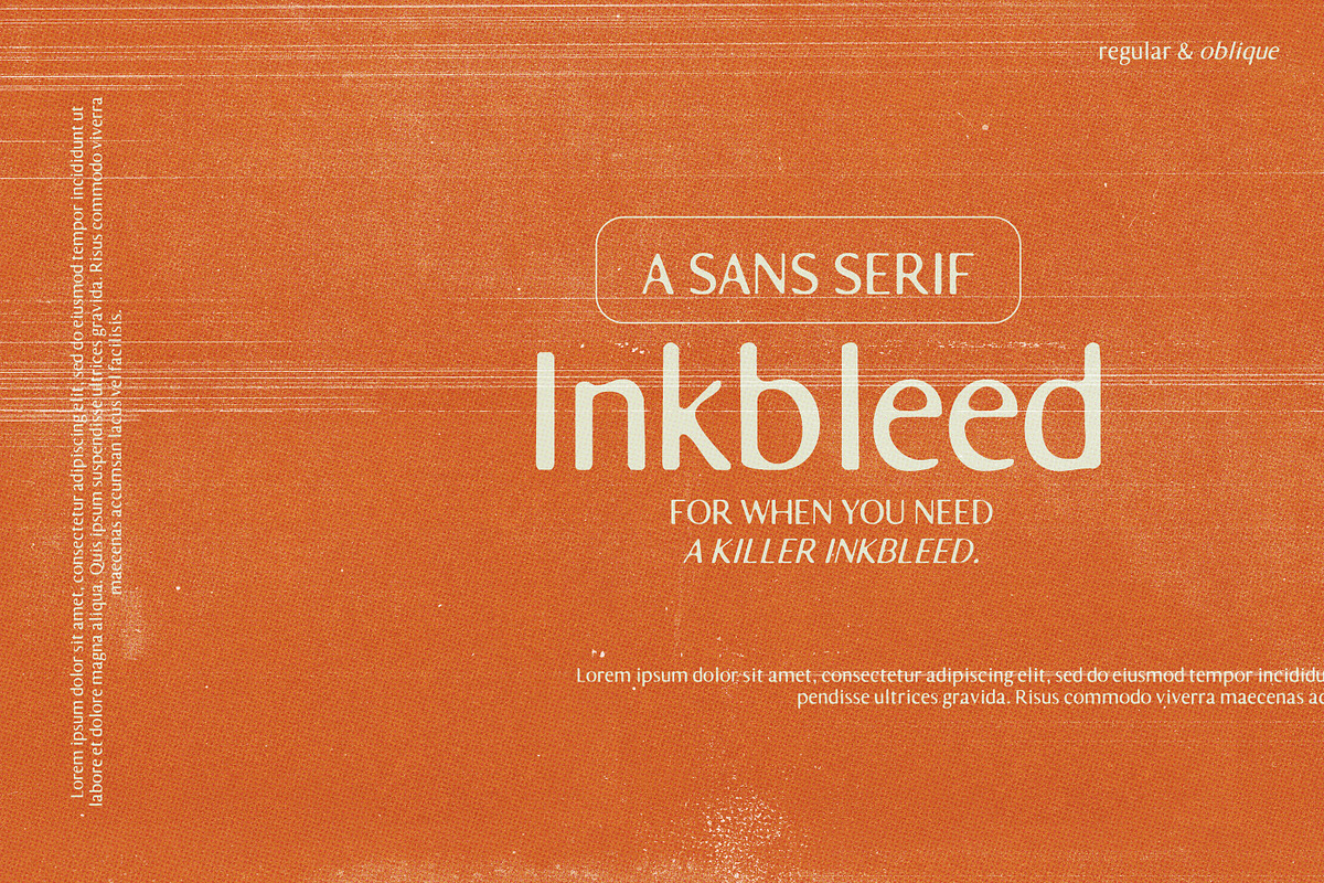 Inkbleed Sans Typeface (2 fonts), a Font by Nicky Laatz (Photo 1 of 14)