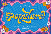 Populars - Stylist Retro Font, a Script Font by Burntilldead (Thumbnail 1 of 14)