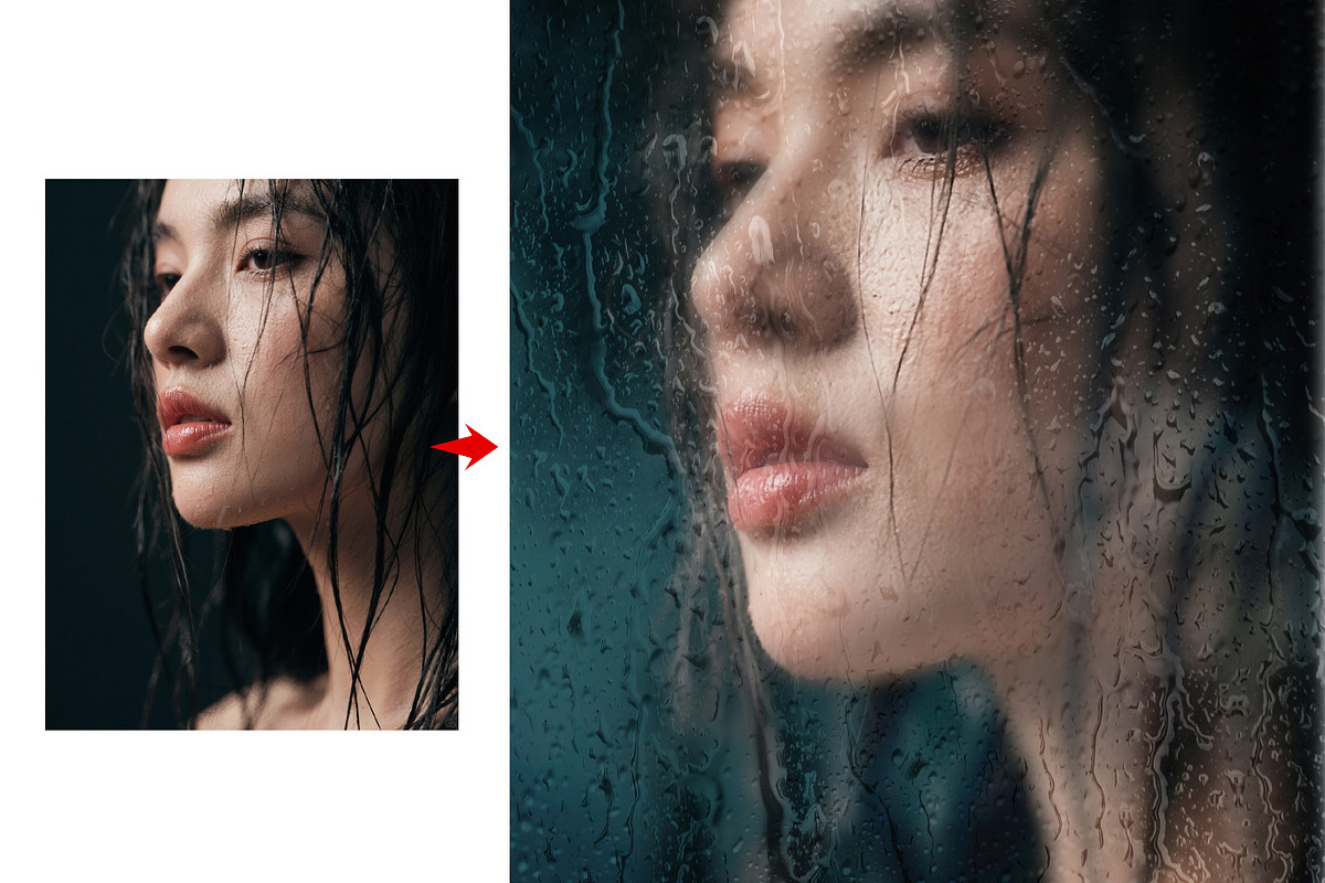 Rain Day Wet Glass Photo Effect, an Action Add-On by MRI STUDIO (Photo 2 of 13)