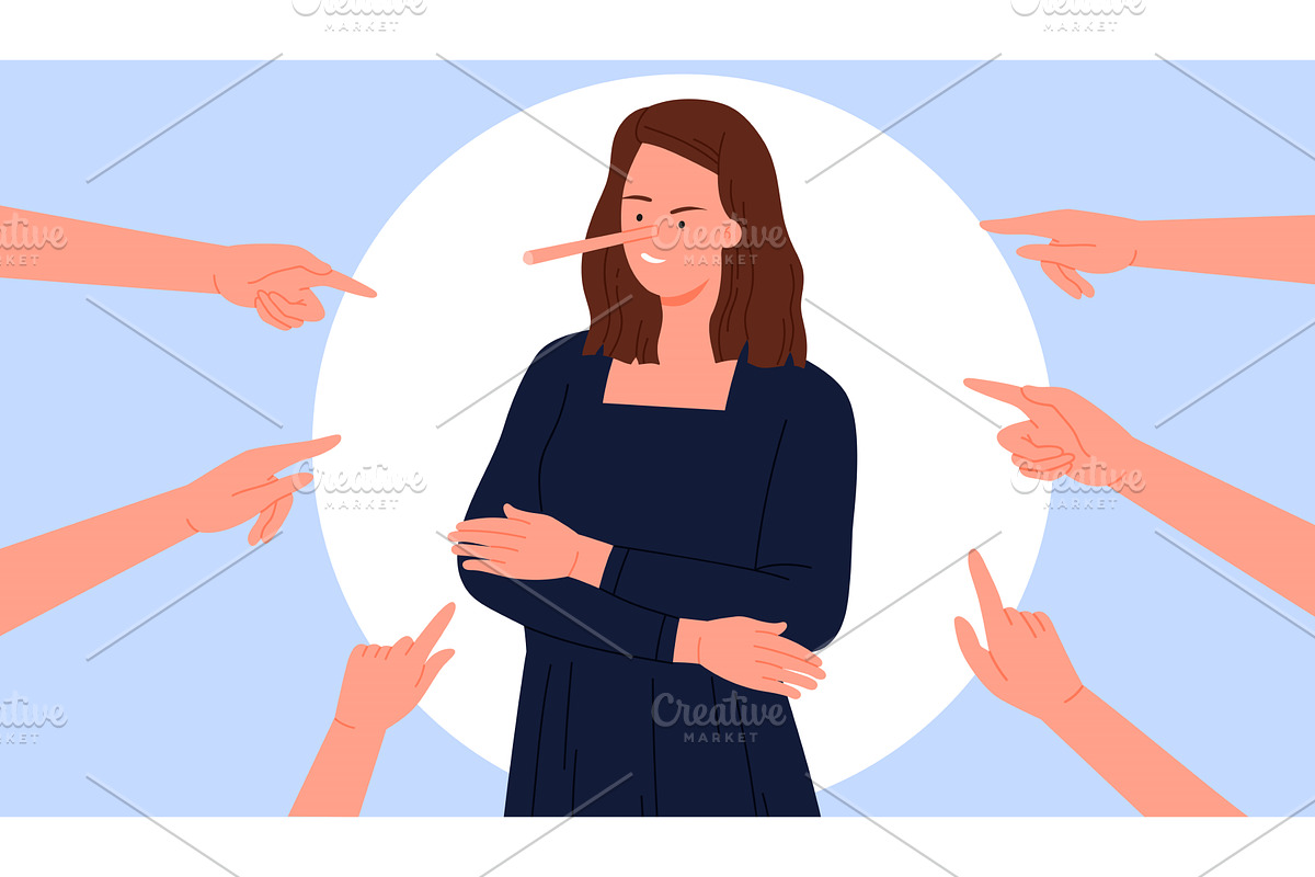 Public judgment, shame of, a Person Illustration by Flashvector