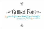 Grilled Font Bold, a Script Font by Fonts & Printables (Thumbnail 1 of 2)