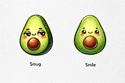 Cute Avocado Face Expressions, a Food Illustration by jvxvxnism (Thumbnail 4 of 11)