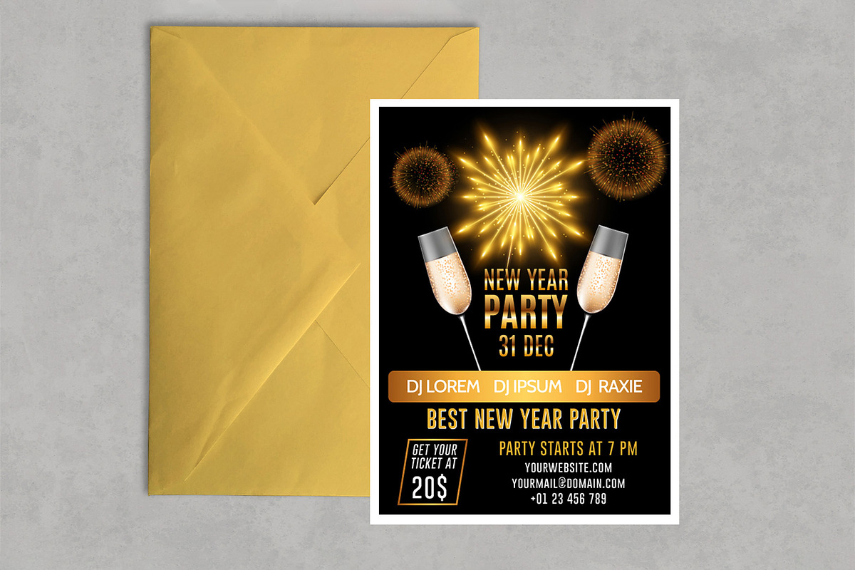 New Year Invitation Card Template, an Invitation Template by Andit themes (Photo 6 of 6)