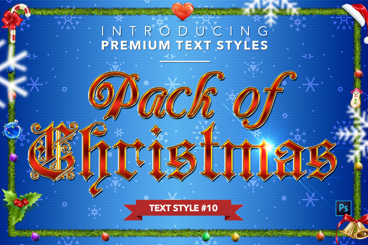 Christmas Pack #2 - Text Styles, a Layer Style Add-On by Jonas Stensgaard (Photo 11 of 23)