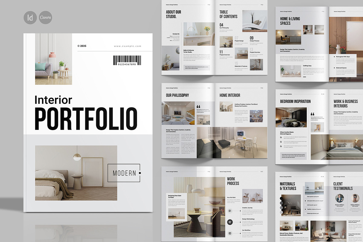 Interior Design Portfolio Template, a Brochure Template by StyleArt (Photo 1 of 9)